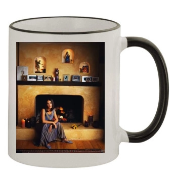 Salma Hayek 11oz Colored Rim & Handle Mug