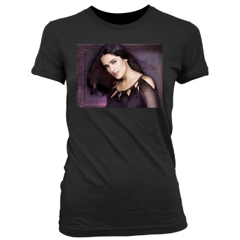 Salma Hayek Women's Junior Cut Crewneck T-Shirt