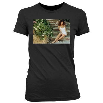 Salma Hayek Women's Junior Cut Crewneck T-Shirt