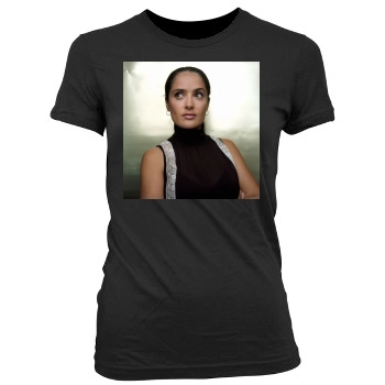 Salma Hayek Women's Junior Cut Crewneck T-Shirt