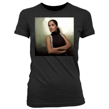 Salma Hayek Women's Junior Cut Crewneck T-Shirt