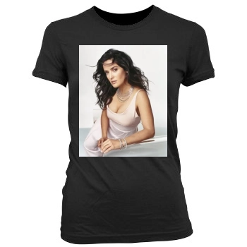 Salma Hayek Women's Junior Cut Crewneck T-Shirt