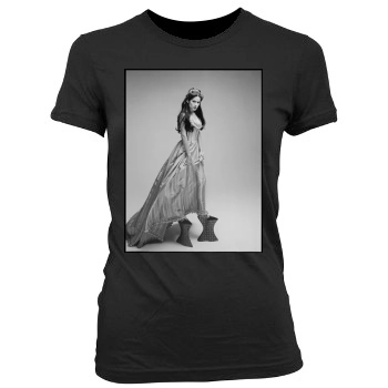 Salma Hayek Women's Junior Cut Crewneck T-Shirt