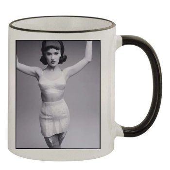 Salma Hayek 11oz Colored Rim & Handle Mug