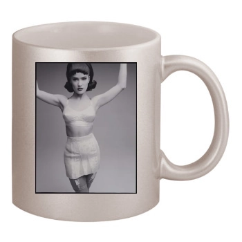 Salma Hayek 11oz Metallic Silver Mug