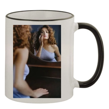 Salma Hayek 11oz Colored Rim & Handle Mug