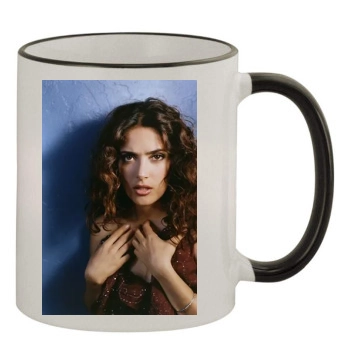 Salma Hayek 11oz Colored Rim & Handle Mug