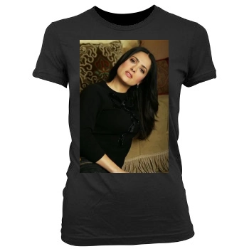 Salma Hayek Women's Junior Cut Crewneck T-Shirt