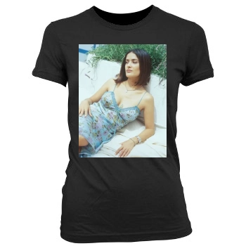 Salma Hayek Women's Junior Cut Crewneck T-Shirt