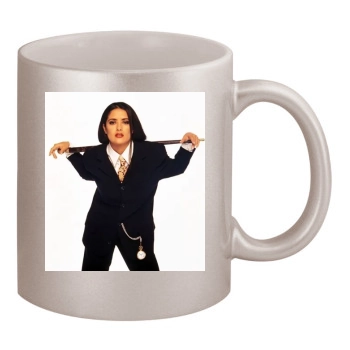 Salma Hayek 11oz Metallic Silver Mug