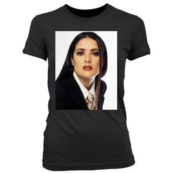 Salma Hayek Women's Junior Cut Crewneck T-Shirt