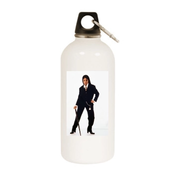 Salma Hayek White Water Bottle With Carabiner