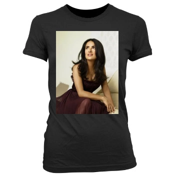 Salma Hayek Women's Junior Cut Crewneck T-Shirt