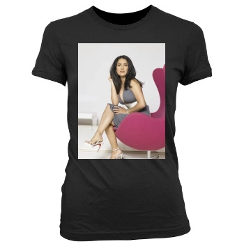 Salma Hayek Women's Junior Cut Crewneck T-Shirt