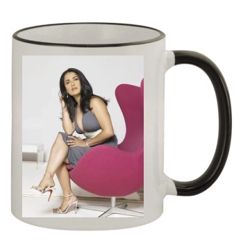 Salma Hayek 11oz Colored Rim & Handle Mug