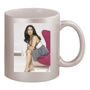 Salma Hayek 11oz Metallic Silver Mug