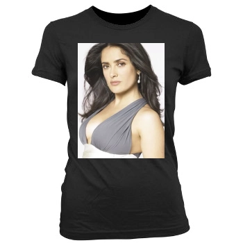 Salma Hayek Women's Junior Cut Crewneck T-Shirt