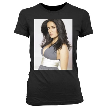 Salma Hayek Women's Junior Cut Crewneck T-Shirt