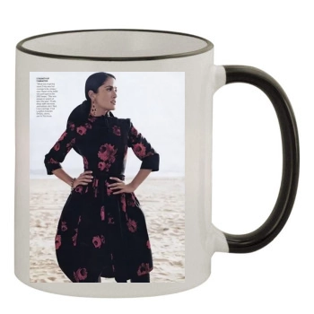 Salma Hayek 11oz Colored Rim & Handle Mug