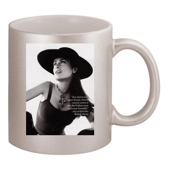 Salma Hayek 11oz Metallic Silver Mug