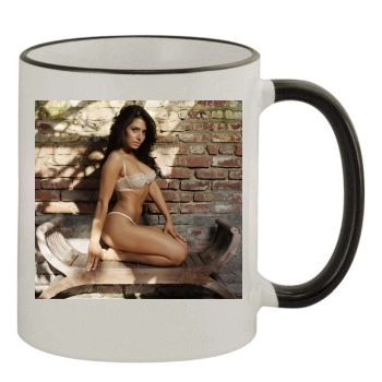 Sarah Shahi 11oz Colored Rim & Handle Mug