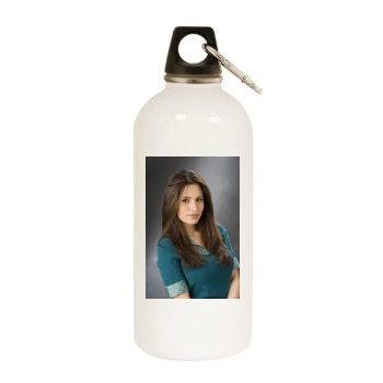 Sarah Shahi White Water Bottle With Carabiner