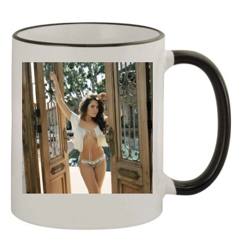 Sarah Shahi 11oz Colored Rim & Handle Mug