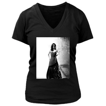 Sarah Wayne Callies Women's Deep V-Neck TShirt