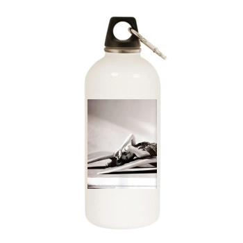 Sarah Wayne Callies White Water Bottle With Carabiner