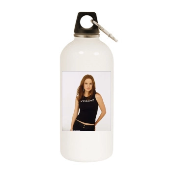 Sarah Wayne Callies White Water Bottle With Carabiner