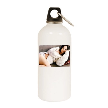 Sarah Wayne Callies White Water Bottle With Carabiner