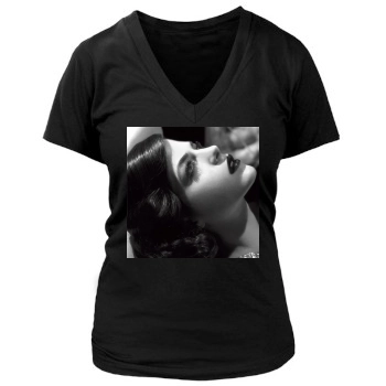 Selma Blair Women's Deep V-Neck TShirt