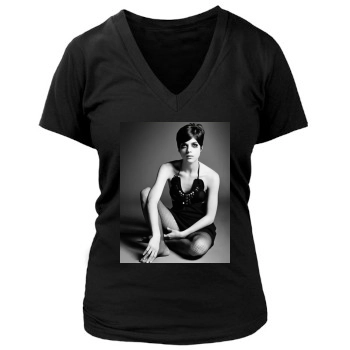 Selma Blair Women's Deep V-Neck TShirt