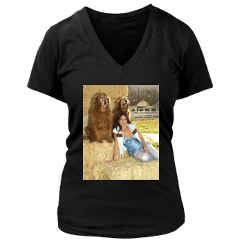 Shannen Doherty Women's Deep V-Neck TShirt