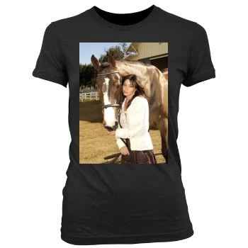 Shannen Doherty Women's Junior Cut Crewneck T-Shirt