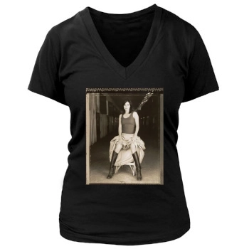 Shannen Doherty Women's Deep V-Neck TShirt