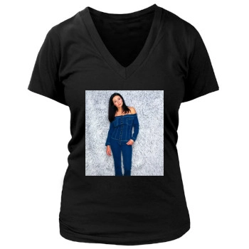 Shannen Doherty Women's Deep V-Neck TShirt