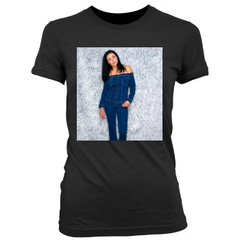 Shannen Doherty Women's Junior Cut Crewneck T-Shirt