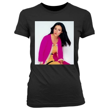 Shannen Doherty Women's Junior Cut Crewneck T-Shirt