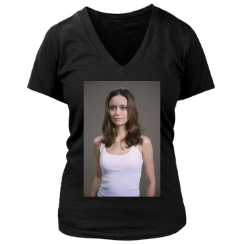 Summer Glau Women's Deep V-Neck TShirt