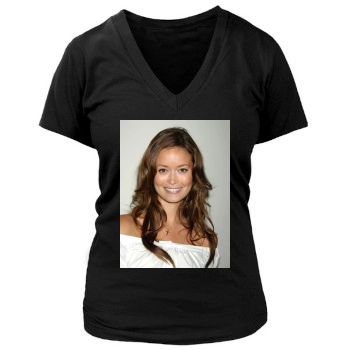 Summer Glau Women's Deep V-Neck TShirt