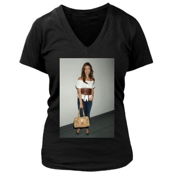 Summer Glau Women's Deep V-Neck TShirt