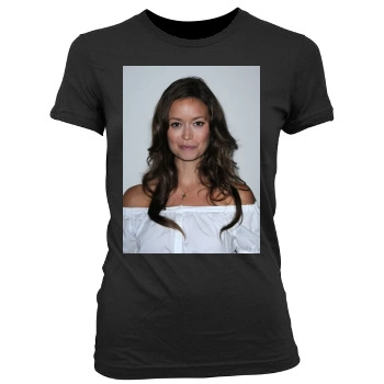 Summer Glau Women's Junior Cut Crewneck T-Shirt