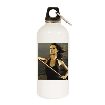 Summer Glau White Water Bottle With Carabiner