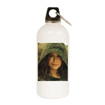 Summer Glau White Water Bottle With Carabiner