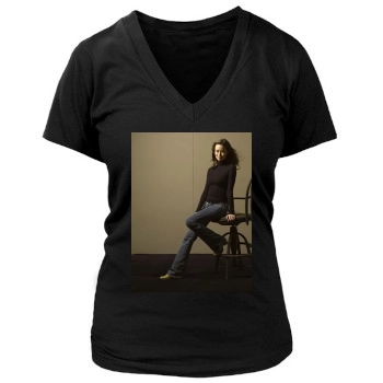 Summer Glau Women's Deep V-Neck TShirt