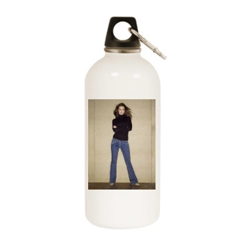 Summer Glau White Water Bottle With Carabiner