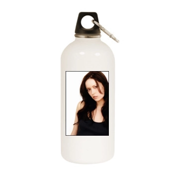 Summer Glau White Water Bottle With Carabiner