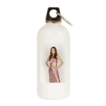 Summer Glau White Water Bottle With Carabiner