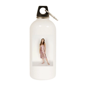 Summer Glau White Water Bottle With Carabiner